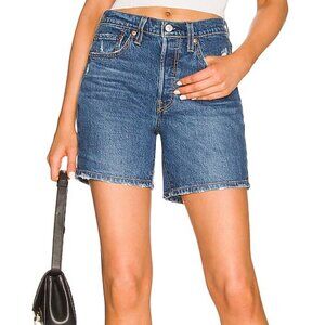 Levi's 501 Mid Thigh Cutoff Jean Shorts Salsa Middle 28